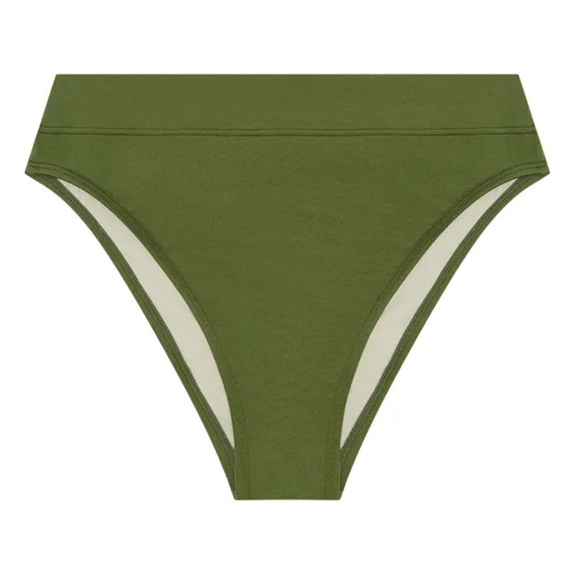Olivine Trikotstrumpf aus recycelten Fasern | Olive