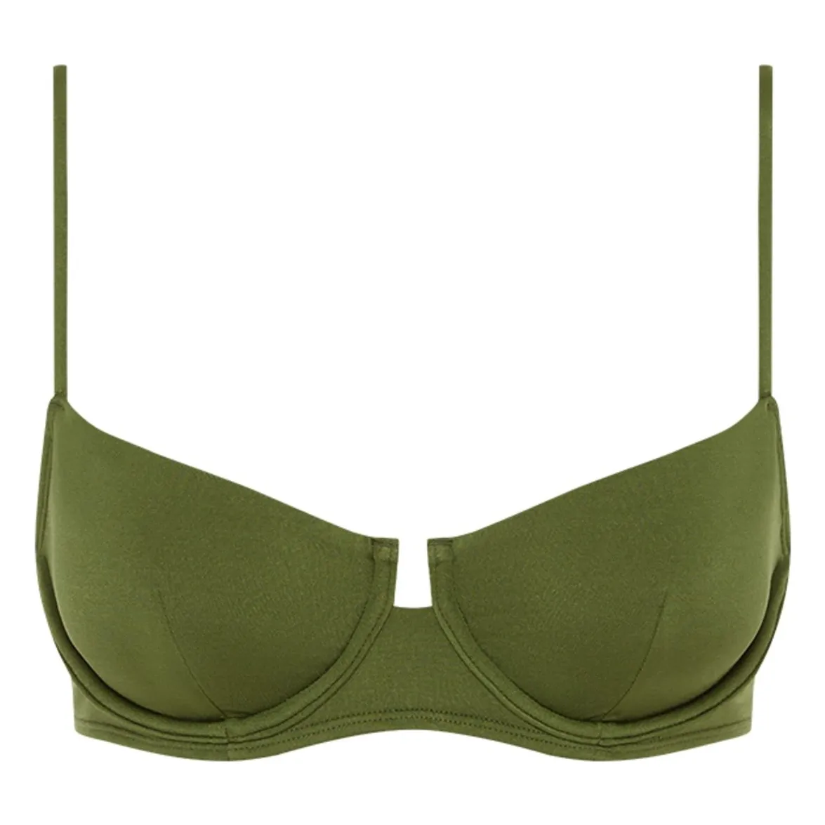 Peony Olive Green Olivine Jersey Top Recycled Fibers