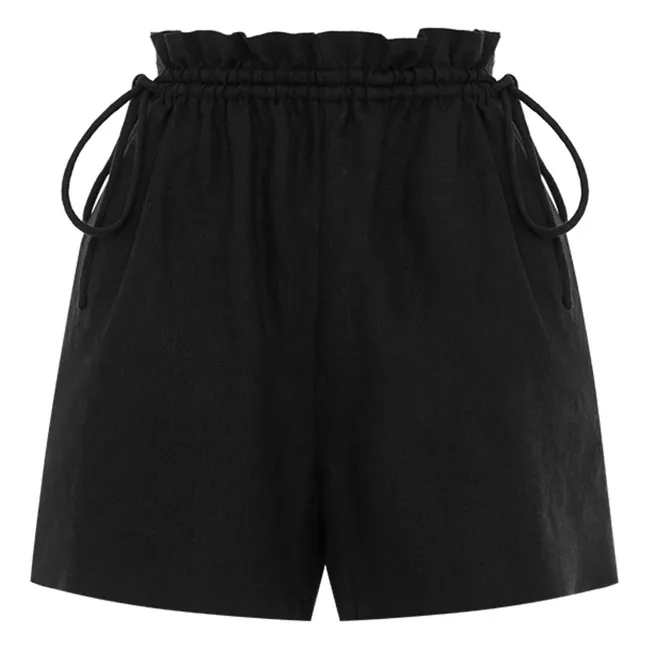 Weekend Linen Shorts | Black