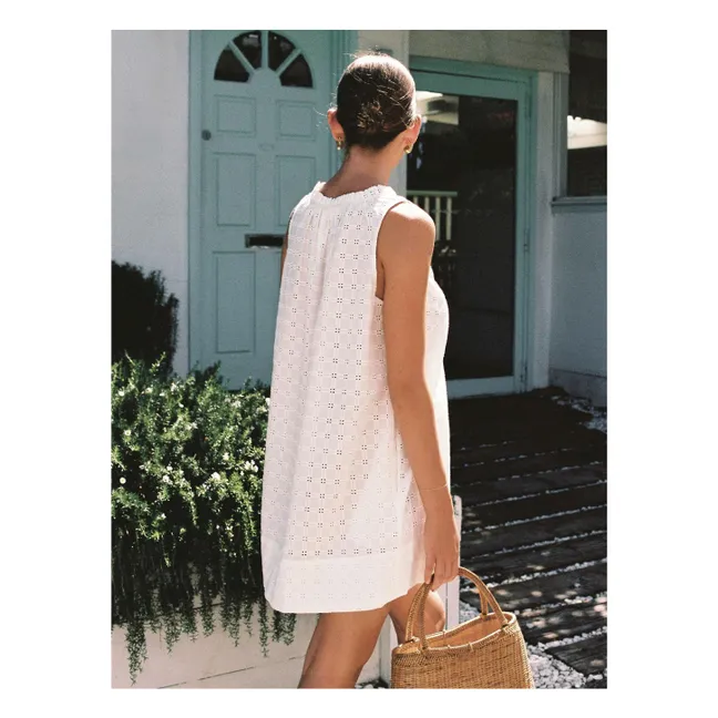 Besticktes Sommerkleid | Weiß