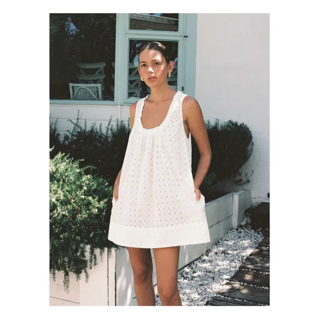 Besticktes Sommerkleid | Weiß