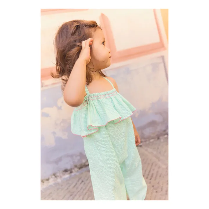 Roma jumpsuit | Green water- Product image n°1
