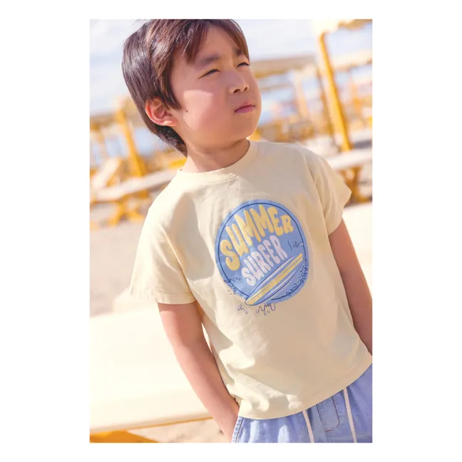 Camiseta Tubo Surfer | Amarillo palo