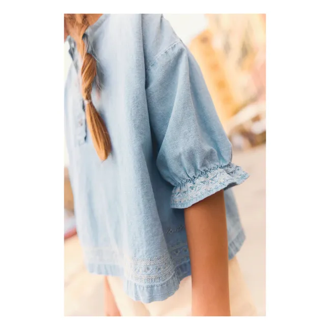Blusa Leana Chambray | Azul
