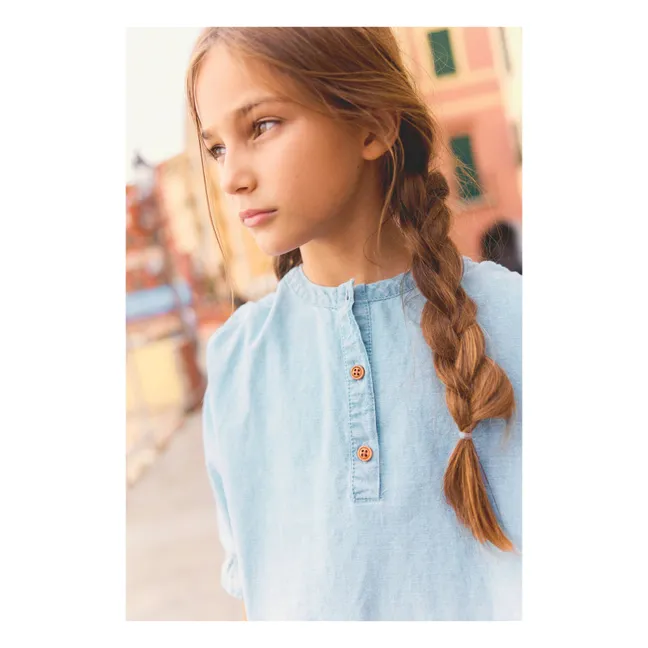 Blusa Leana Chambray | Azul