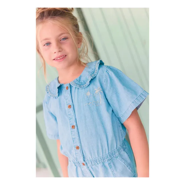 Combishort Livette Chambray | Azul