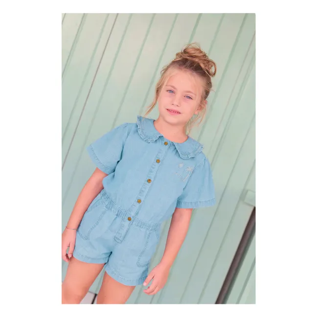 Combishort Livette Chambray | Azul