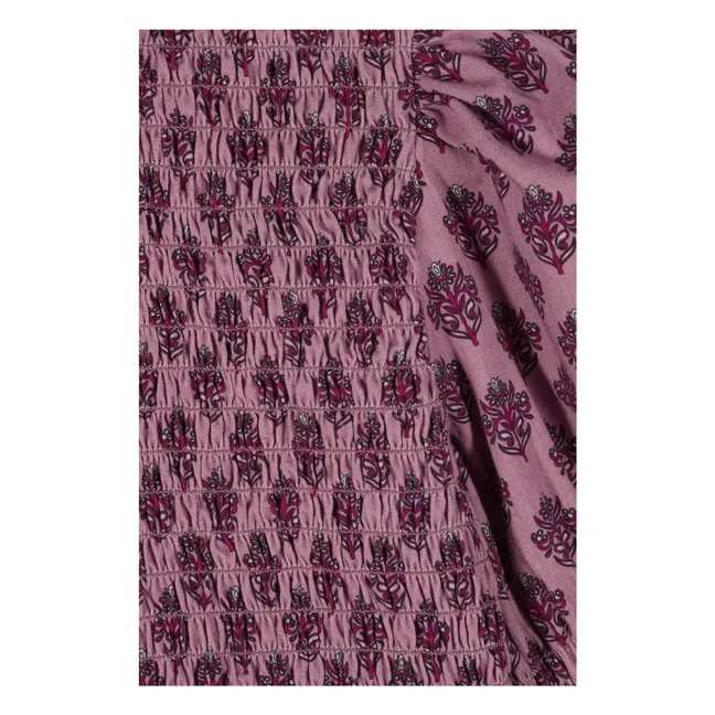 Short-sleeved blouse Aleria Flowers | Purple