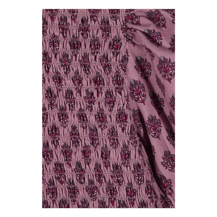 Blouse Manches Courtes Aleria Fleurs | Violet- Image produit n°3