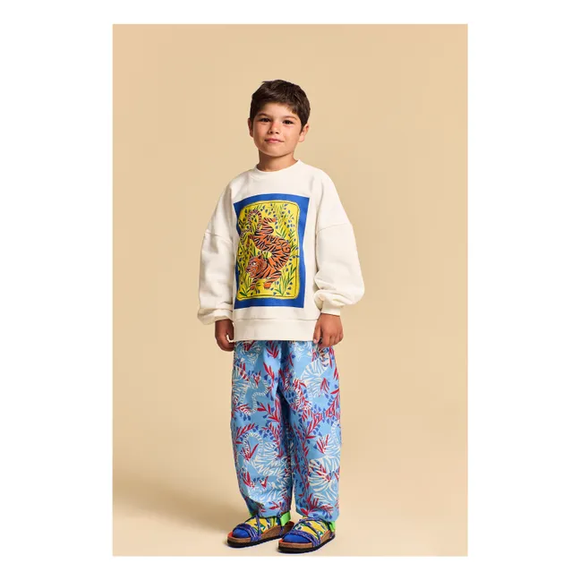 Sweatshirt Tiger Bio-Baumwolle | Weiß