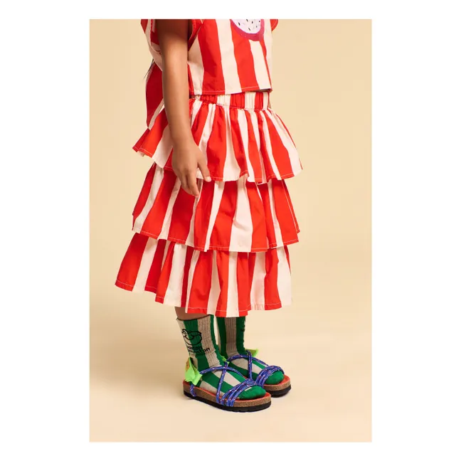 Gonna a righe | Rosso
