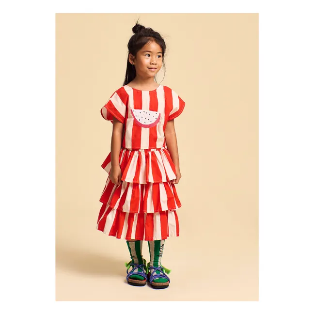 Striped skirt | Red