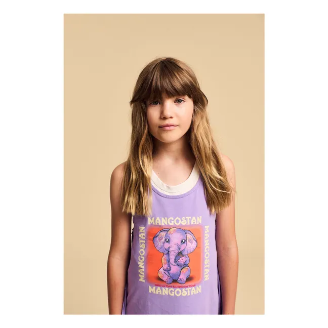 Abito in cotone biologico Sweet Elephant | Lilla