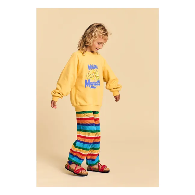 Pantaloni in maglia a righe | Rosso