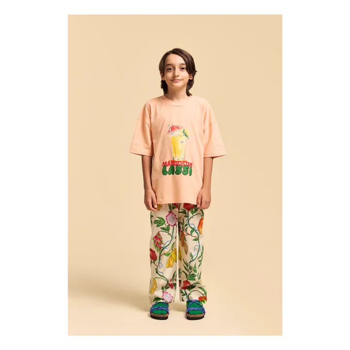 Camiseta de algodón ecológico Lassi | Albaricoque- Imagen del producto n°1