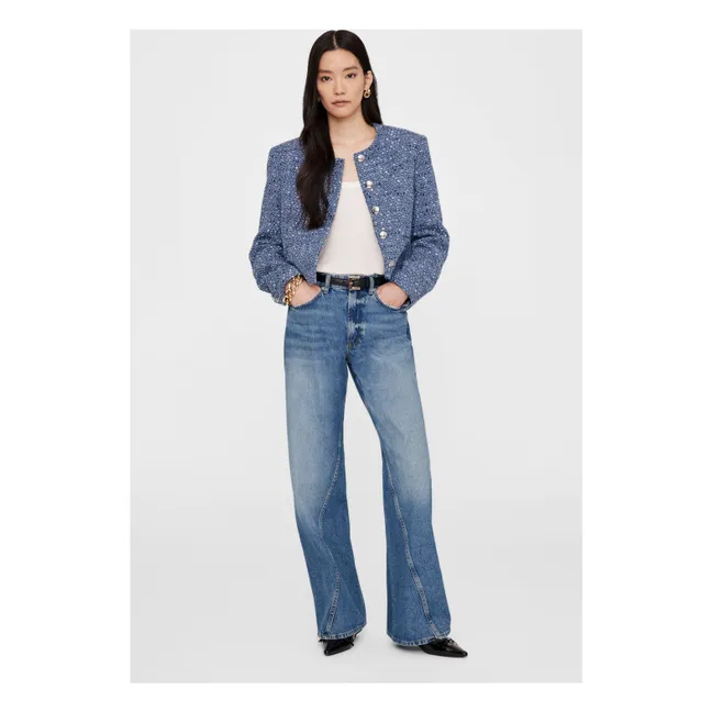 Amber Tweed Jacke | Blau