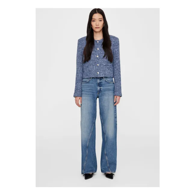 Amber Tweed Jacke | Blau