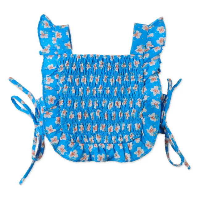 Top Nadine Fleurs | Bleu azur