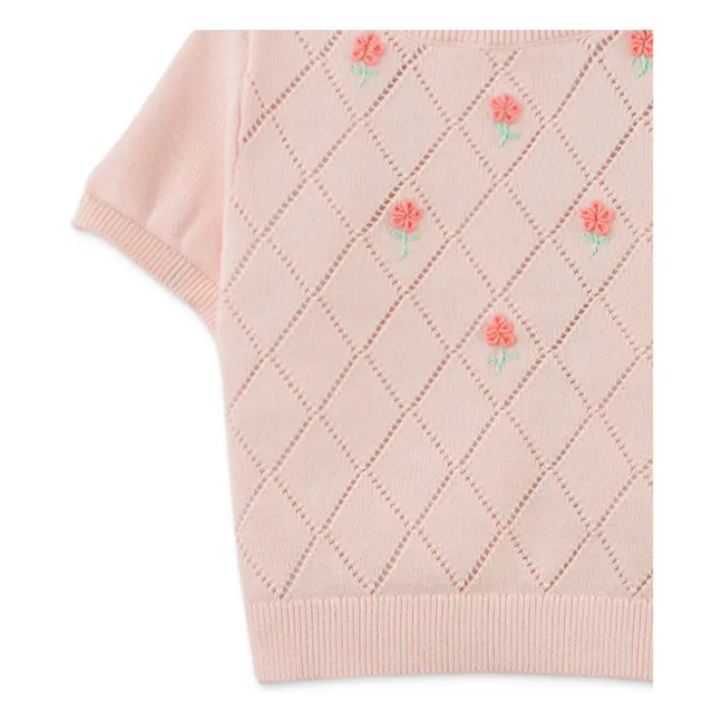 Pull manches courtes Olena | Rose pâle