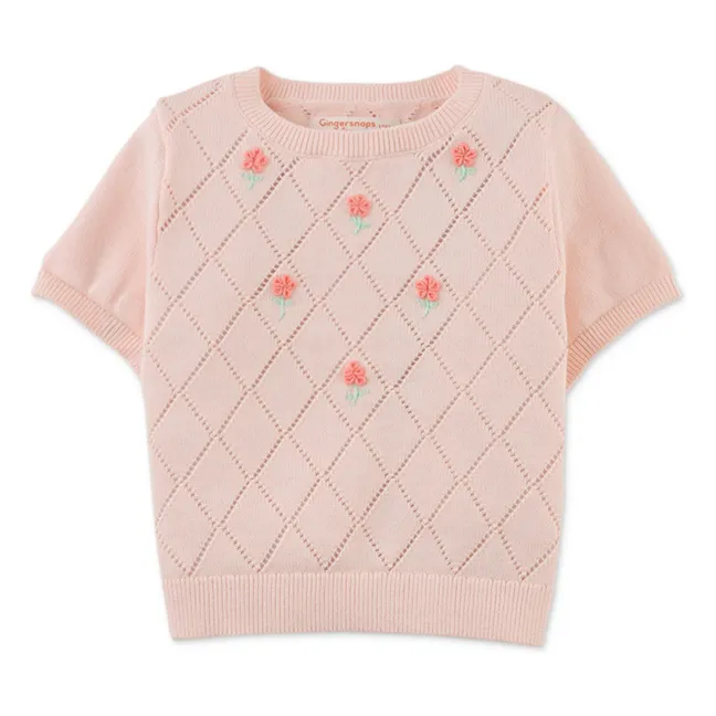 Pull manches courtes Olena | Rose pâle