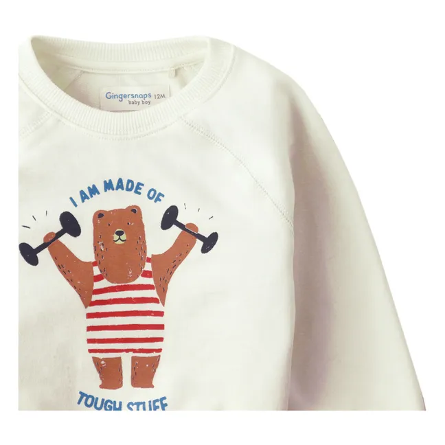 Sudadera Jayce Raglan Bear | Blanco