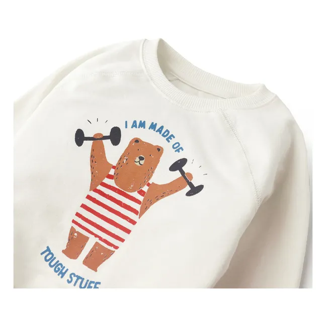 Sudadera Jayce Raglan Bear | Blanco
