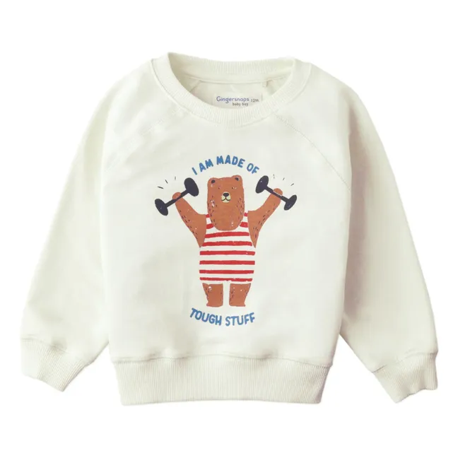 Sudadera Jayce Raglan Bear | Blanco