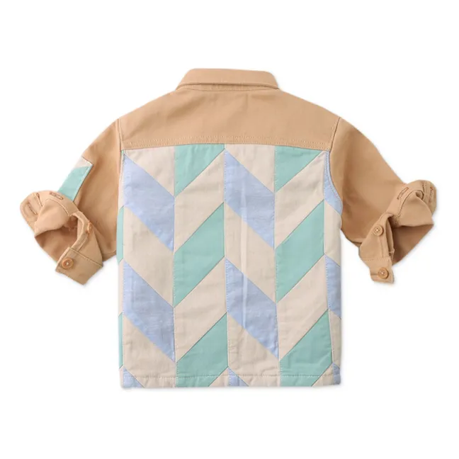 Luca - Mini camicia patchwork | Beige