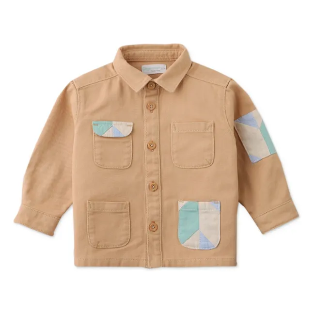 Luca - Mini camicia patchwork | Beige