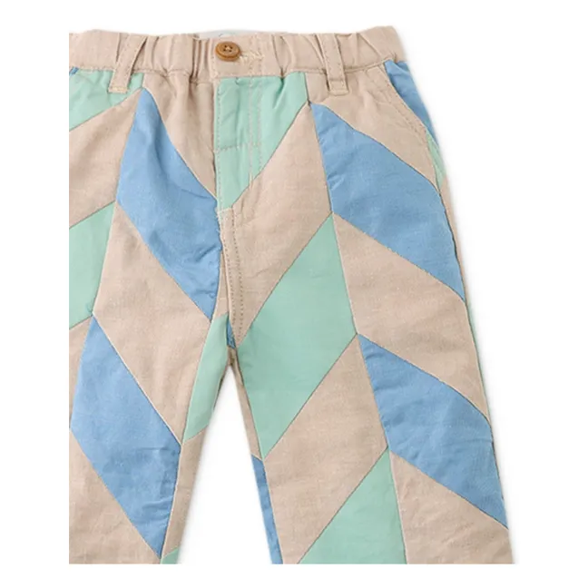 Pantalon Alfonso Patchwork | Bleu