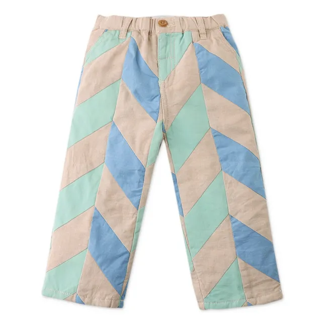 Pantalones Alfonso Patchwork | Azul