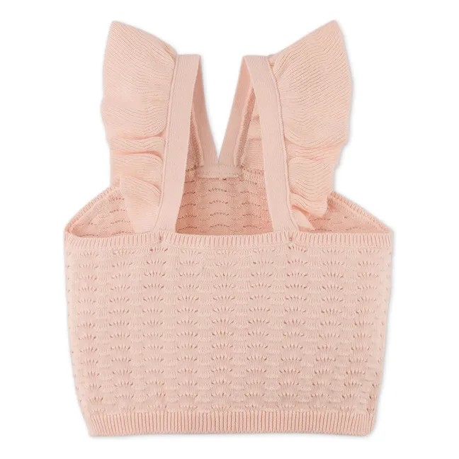 Top Béatrice Volants | Rosa Pallido