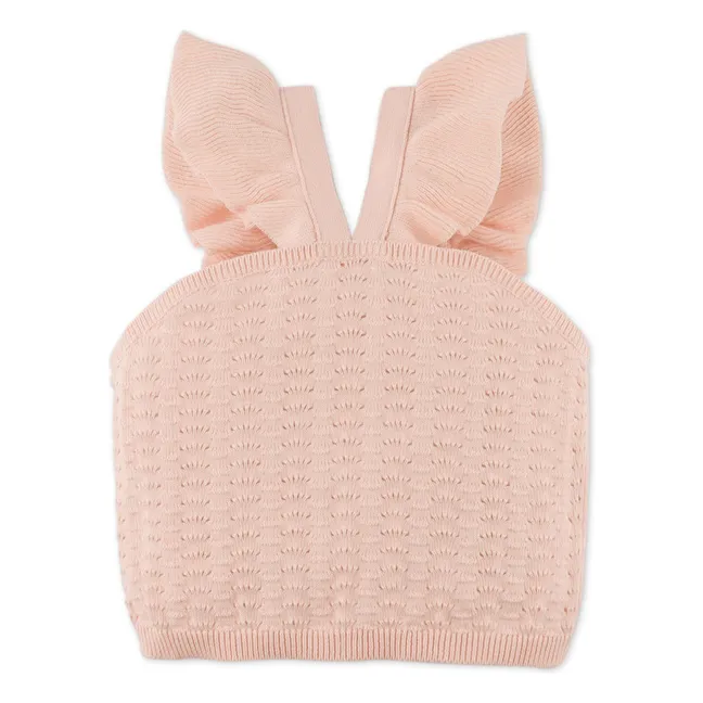 Top Béatrice Volants | Rosa Pallido