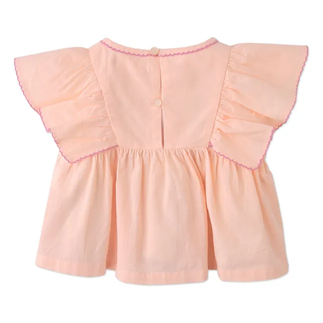 Top Yana Volants | Rose pêche