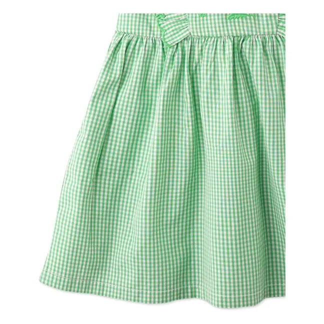 Robe Larisa Carreaux | Vert prairie