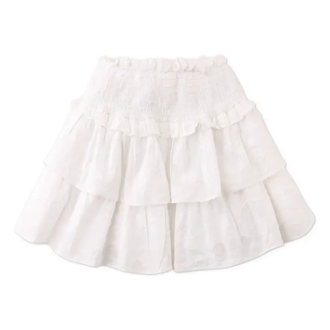 Jacquie Ruffle skirt | White