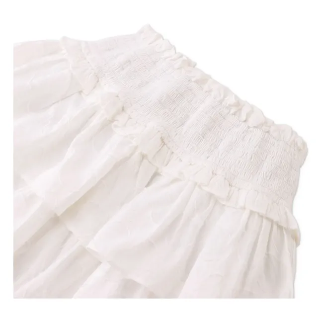 Jacquie Ruffle skirt | White
