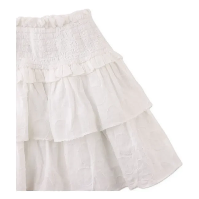 Jacquie Ruffle skirt | White