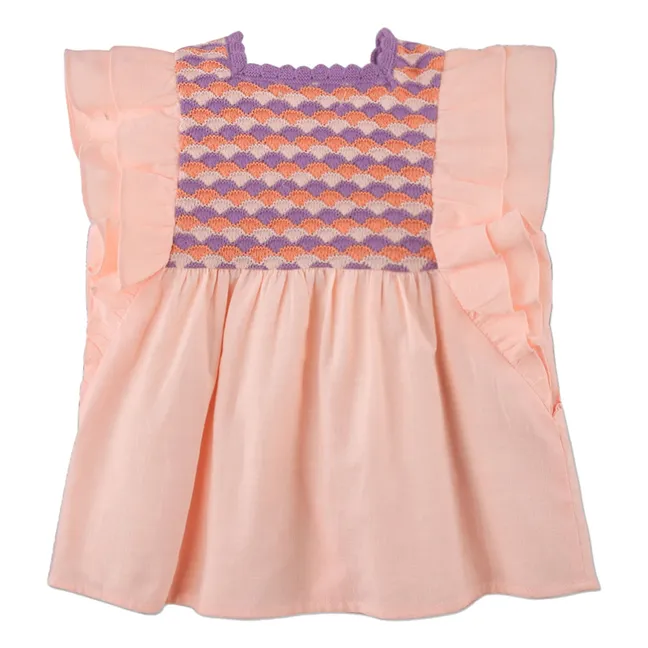 Top Sylvia Volants | Rose pâle