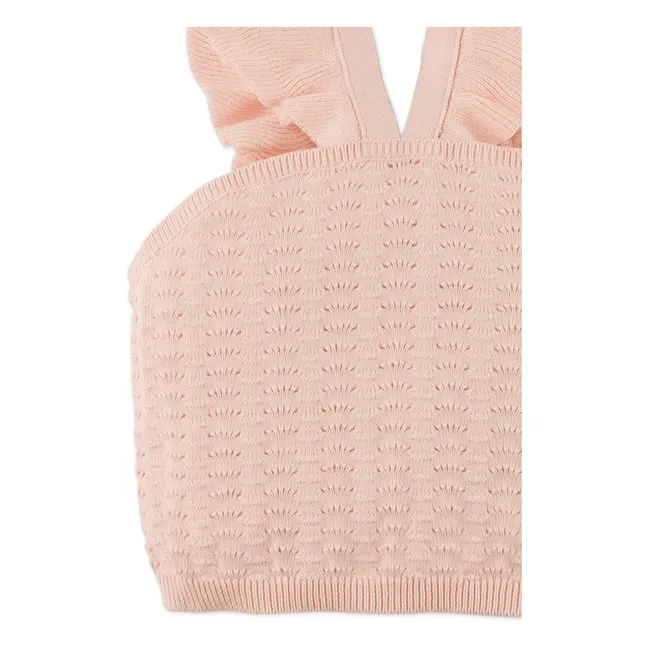 Top Béatrice Volants | Rosa Pallido