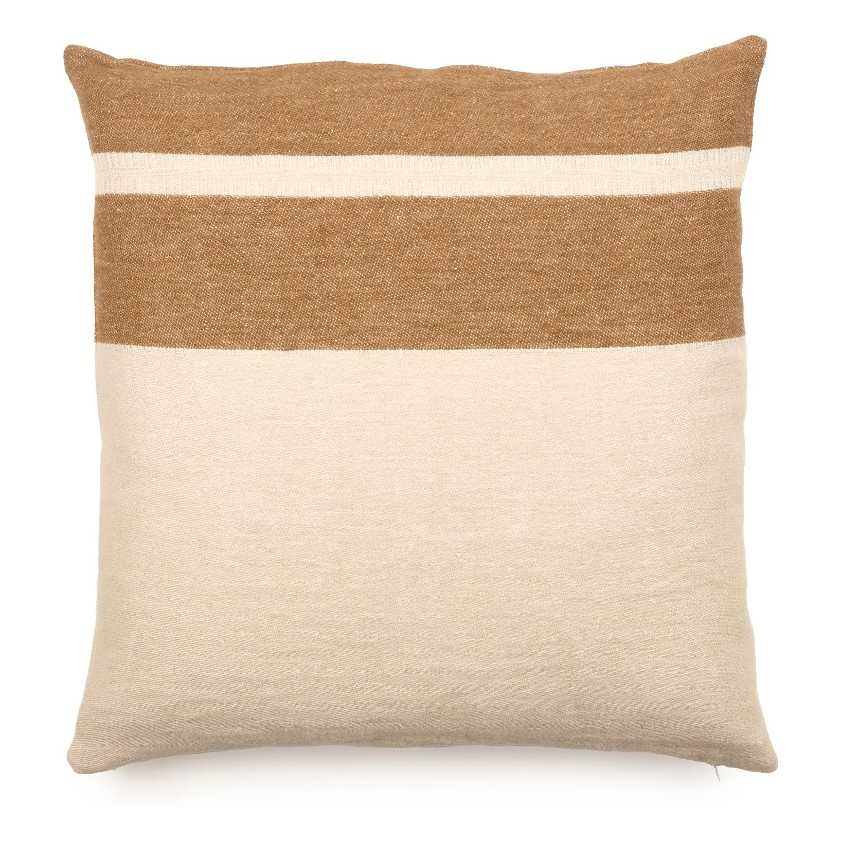 Libeco Ecru Railroad Stripe Cushion Cover