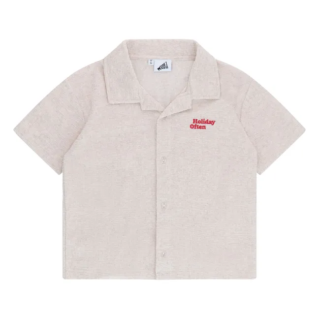 Camicia di spugna per le vacanze | Ecru