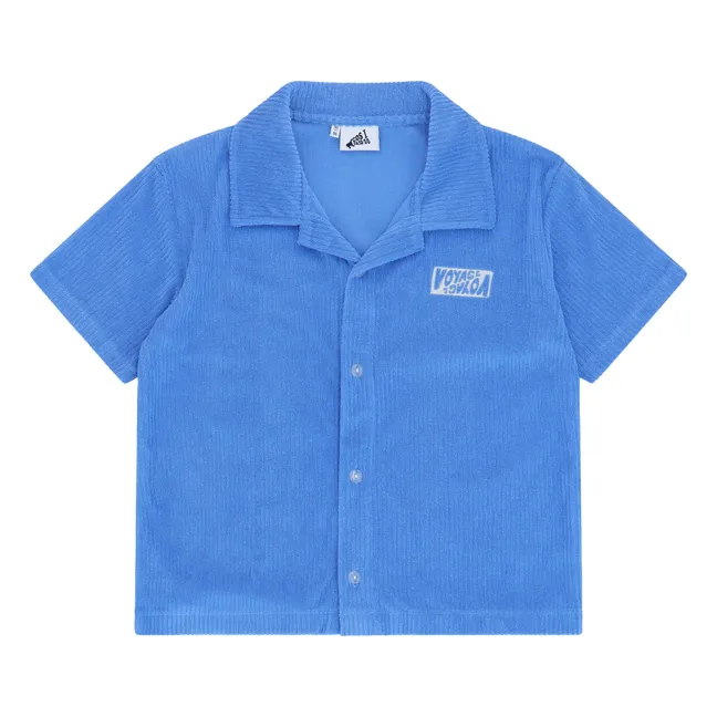 Frottee-Reisehemd | Blau