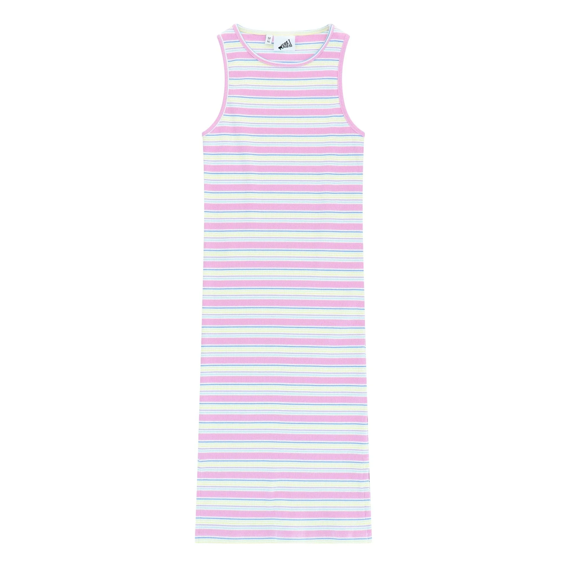 Cos I Said So Pink Ribbed Striped Dress