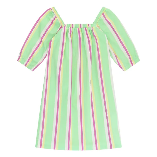 Vestido de rayas | Verde Menta