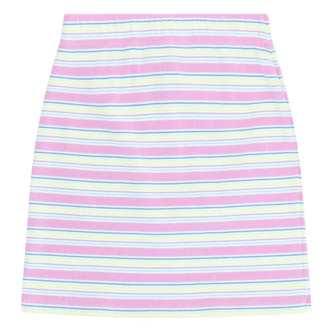 Jupe Rayée Côtelée | Rosa