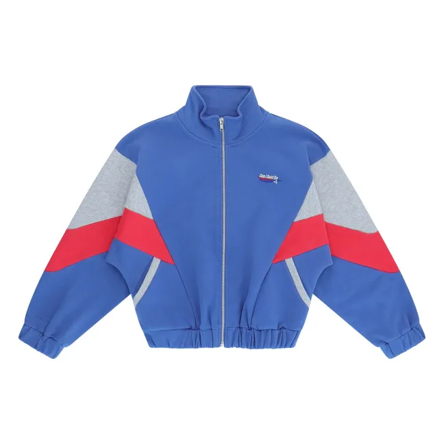 Chaqueta de algodón orgánico con logotipo | Azul