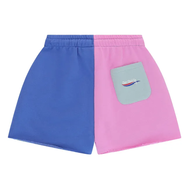 Short Colour Block Coton Bio | Bleu