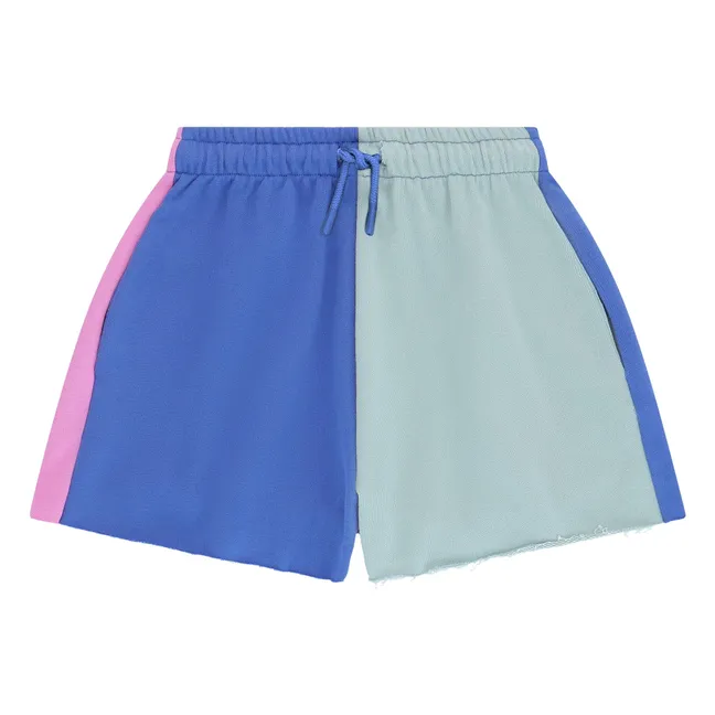 Short Colour Block Coton Bio | Bleu