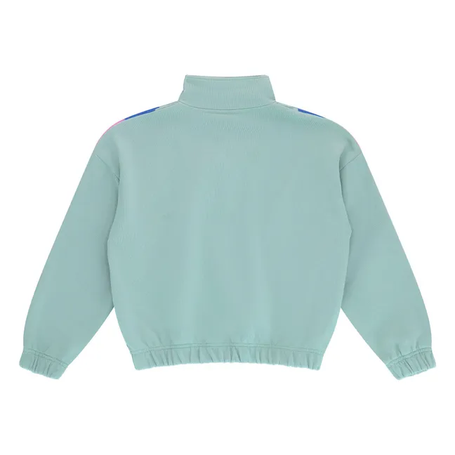 Colour Block Organic Cotton Sweater | Blue